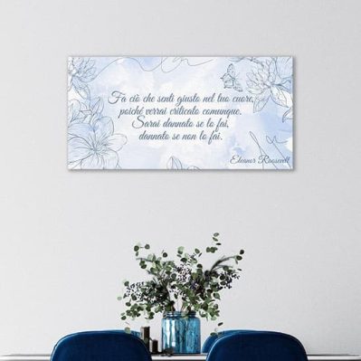 quadro su tela personalizzato con frase decorazione