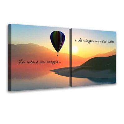 Quadretti con scritte stampe su tela