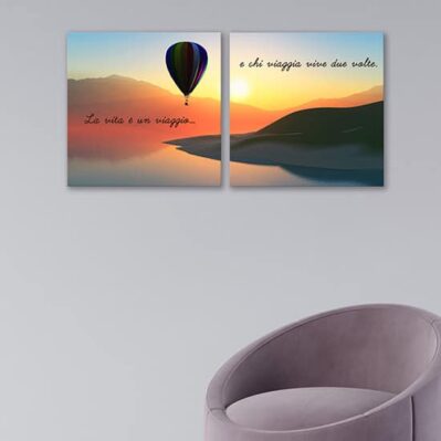 Quadretti con scritte stampe su tela, decorazioni da parete