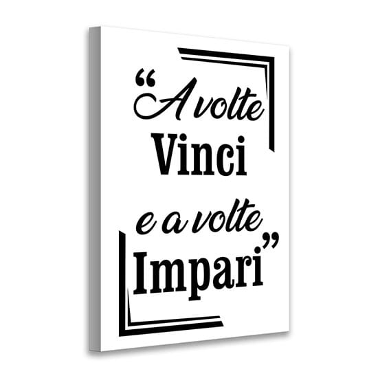 Scritta motivazionale su quadro