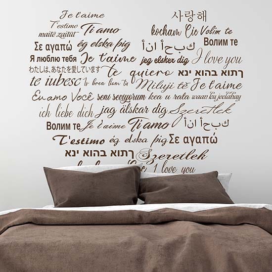 Scritte adesive ti amo