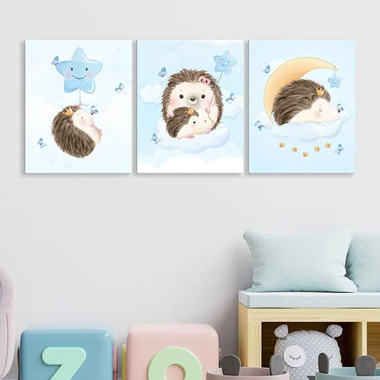 Quadri su tela per bambini, 3 quadri moderni