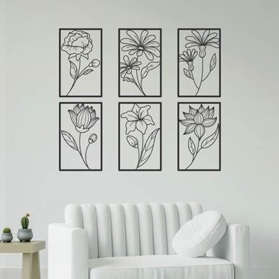 Adesivi Murali Fiori Peonia - 36 Pezzi Rosa, Decorazione Parete Rimovibile Per Camera Bambini - Foto 4