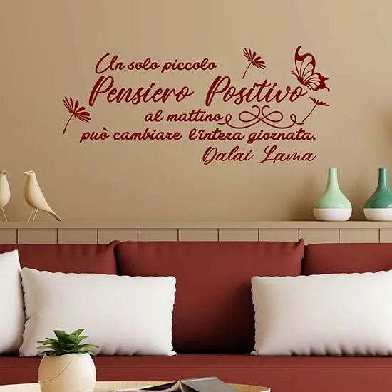 Adesivo da parete citazione motivazionale significativo