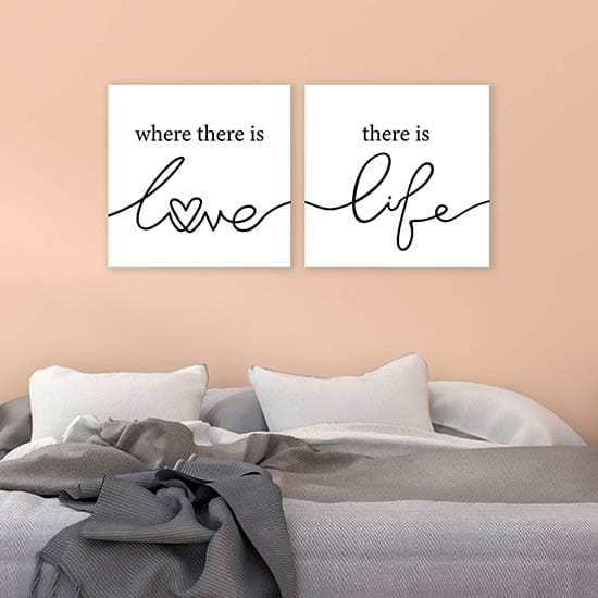 LIIGEMI Set Di 3 Stampe Su Tela Per Parete, Tema Famiglia. Quadri Moderni Incorniciati Con Cornice In Legno, Dimensioni 30x40 Cm Cad. Decorazione Per Soggiorno, Camera Da Letto, Casa.