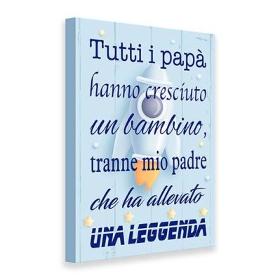 Quadro per bambino con frase