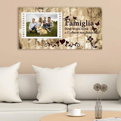 Quadro personalizzato con foto della famiglia stampa su tela