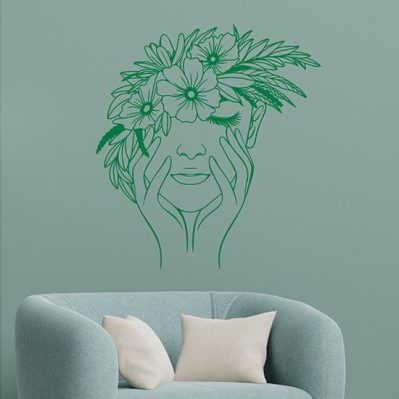 Disegno adesivo floreale da parete