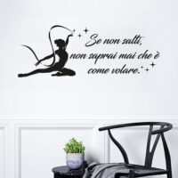 Adesivo murale I Love Ginnastica Wall Art Stickers Fai da te Pvc Vinyl Art Poster da parete Sticker Murale Stickers murali per camera da letto decorazione domestica