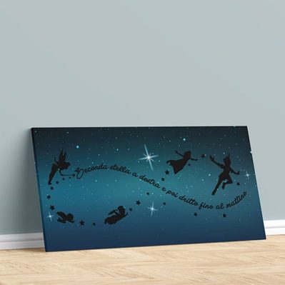 Quadro Peter Pan per bambini stampa su tela