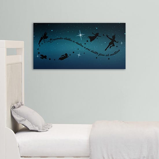 Quadro Peter Pan per bambini su tela