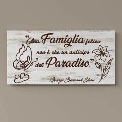 Stampa artistica da parete su tela, con citazioni motivazionali, per