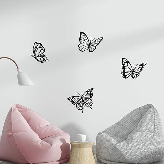 Gosknor 24 Adesivi Murali Farfalle 3D Patriottici Rosso Bianco Blu, 2 Misure, Per Camera Da Letto, Soggiorno, Decorazione Festa Dell'Indipendenza
