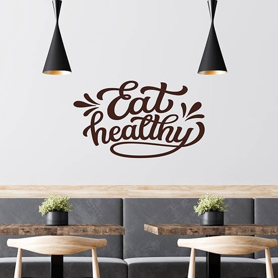 adesivi murali eat healthy per la cucina