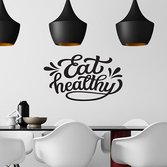 adesivi murali eat healthy