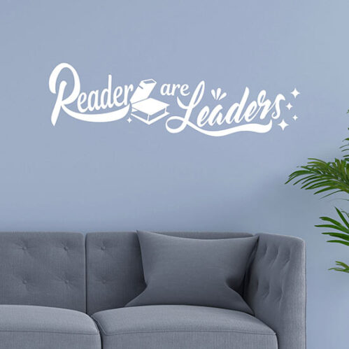 scritta adesiva reader are leaders wall stickers