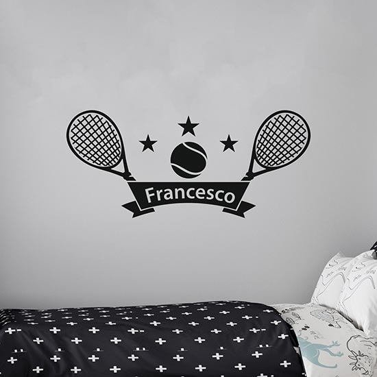 Adesivi murali personalizzati tennis per arredare