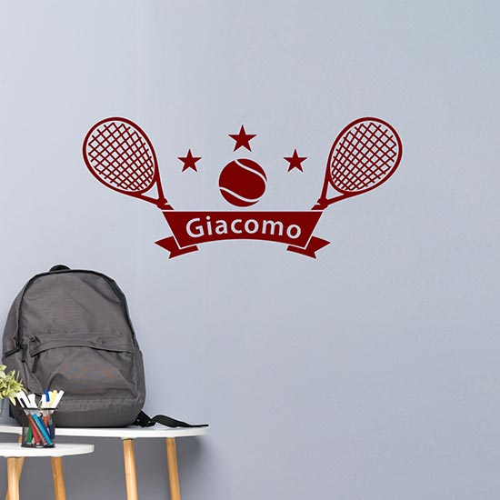 Adesivi murali personalizzati tennis