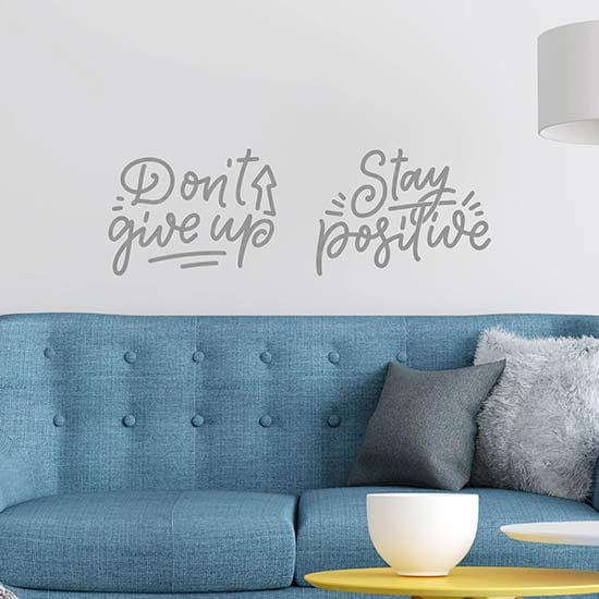 Frasi motivazionali adesive per muro