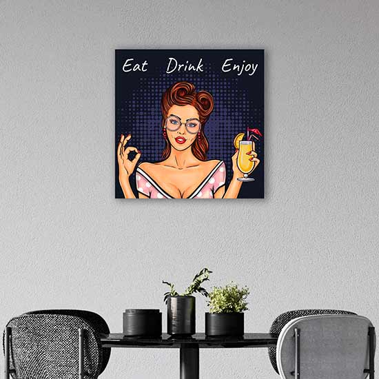 Quadro pop art stampa su tela