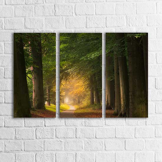 Tele moderne con paesaggio stampato