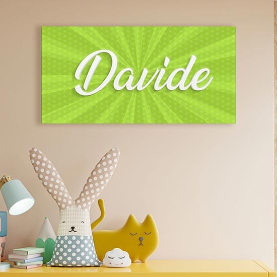 quadro personalizzato con nome su tela