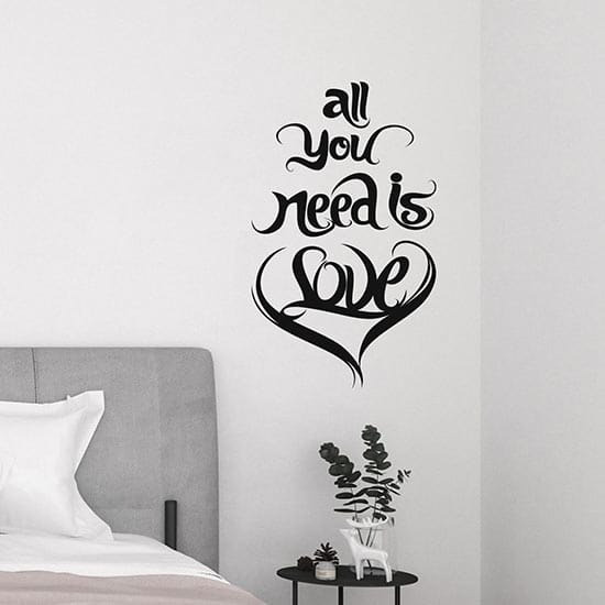 All you need is love adesivi murali