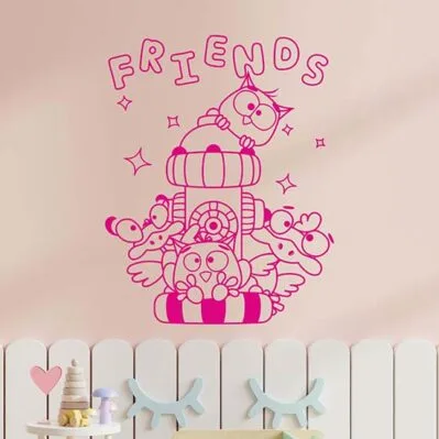 Adesivo murale con cucciolo di cane - Adesivi murali per cameretta dei bambini - Adesivi murali in vinile per cameretta dei bambini, adesivi per aule - Italia