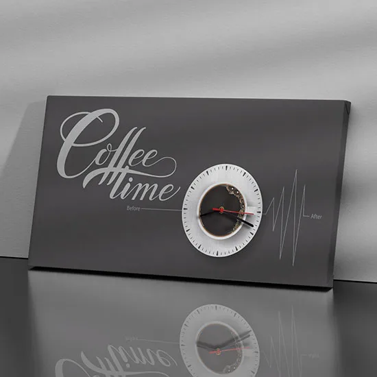 Levandeo Orologio Da Parete In Vetro Con Chicchi Di Caffè – 30x30 Cm, Silenzioso, Decorazione Moderna Per Cucina - 2
