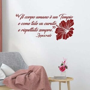Frase adesiva da muro di Ippocrate per arredare