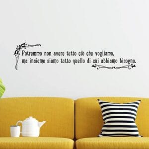 Stickers murali personalizzati con frase adesiva