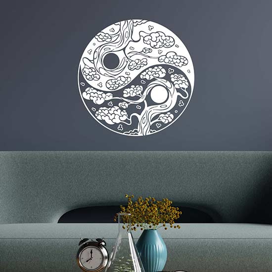 Adesivi murali yin yang per decorare