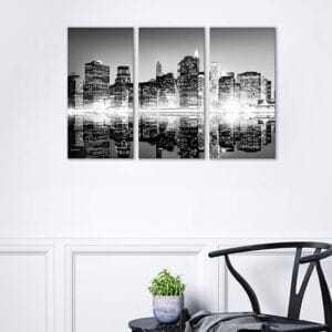 Quadri moderni con paesaggio città su tela