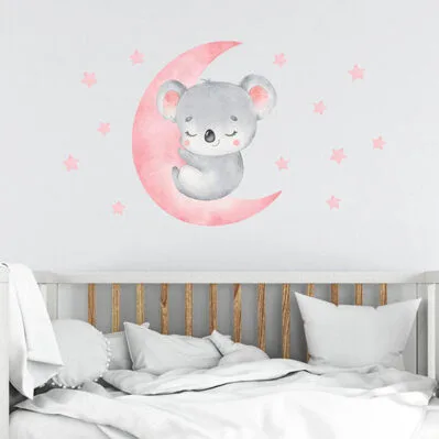 68 adesivi murali per bambini, dimensioni miste 2.5-25cm, cartoni animati per camerette, decorazioni per la casa, arte murale, buccia e Stick, carta da parati in PVC  15