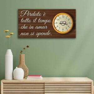 Orologio da parete personalizzato con frase stampata