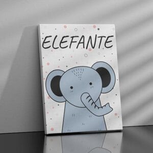 Quadri per bambini animali su tela elefante