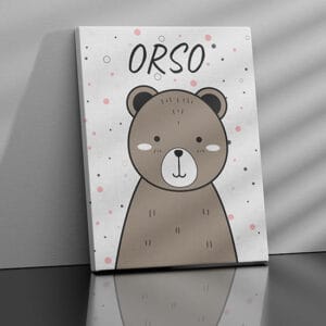 Quadri su tela per bambini con animali orso
