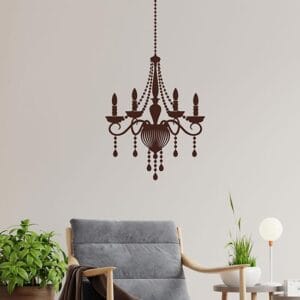Adesivo murale lampadario decorativo per parete