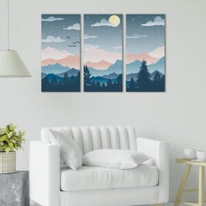 Quadri con paesaggi stampati su tela moderna