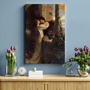 Quadro Romeo e Giulietta di Dicksee su tela
