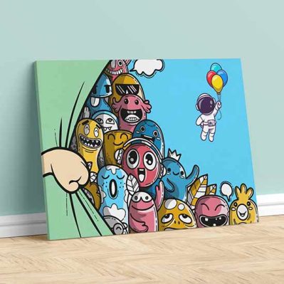 Quadro su tela per bambini da appendere