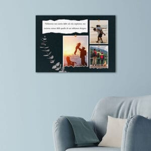 Stampa su tela personalizzata con foto e frase