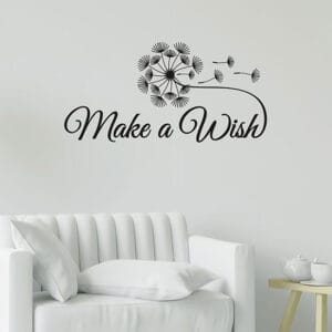 adesivi murali make a wish scritte da parete