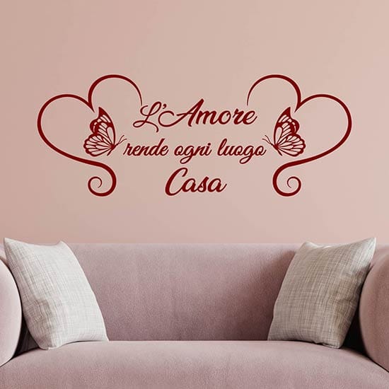 Adesivi da parete per la famiglia con frase