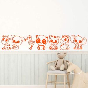 Wall stickers per bambini animaletti adesivi murali