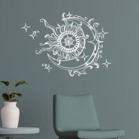 Adesivi Murali Orso, Luna E Stelle – Rimovibili, 30x80 Cm, Per Cameretta Bambini E Soggiorno, Decorazione Parete - 2