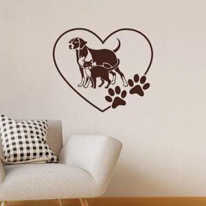 Adesivi murali amore per gli animali stickers decorativi