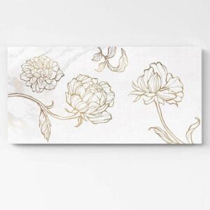 Quadro Moderno Su Tela Con Cornice In Legno – Stampe Da Parete 200x100 Cm, Motivo Fiori, Perfetto Per Soggiorno E Camera Da Letto
