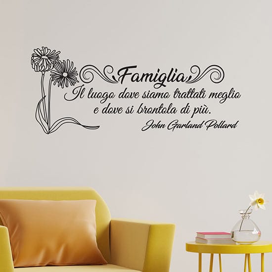 Adesivi murali frasi famiglia amore wall stickers decorazione per parete da muro