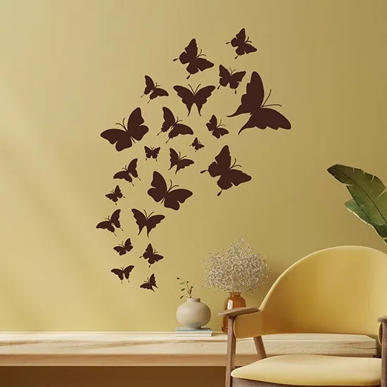 Farfalle adesive da muro decorative, wall stickers per arredare